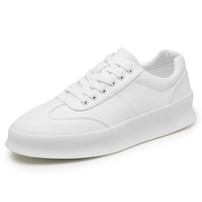 Men's Four White Flat Skateboard Trendy Thick-soled Men's Board Shoes
