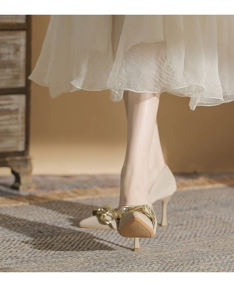 Women's No Tired Feet Nude High Design Women's Shoes
