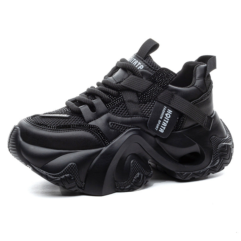 Women's Breathable Mesh Surface Increased Foam Bottom Dad Men's Shoes