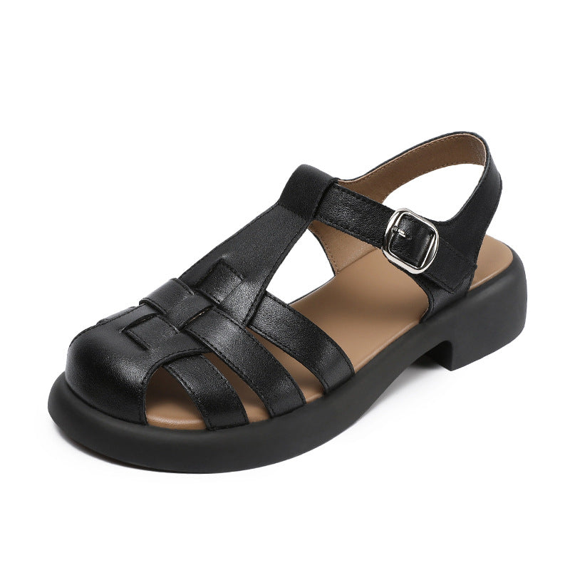 Women's Summer Versatile Pitcher Plant Woven Roman Thick Bottom Sandals