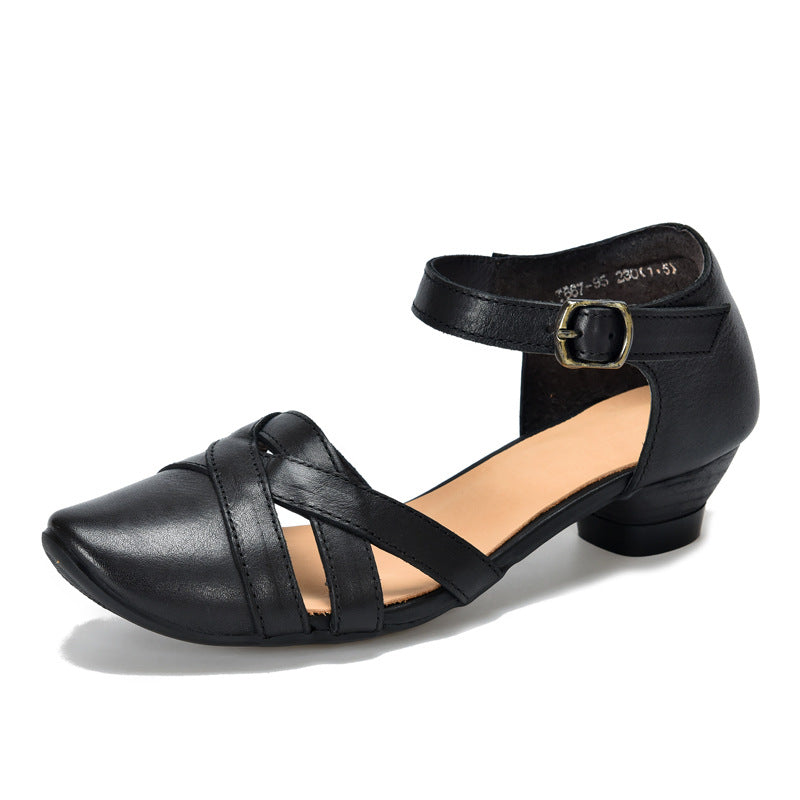 Women's Activity Price First Layer Cowhide Closed Heels