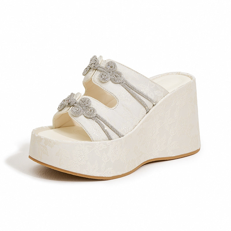 Women's Style Embroidery Summer Fashion Platform Height Sandals