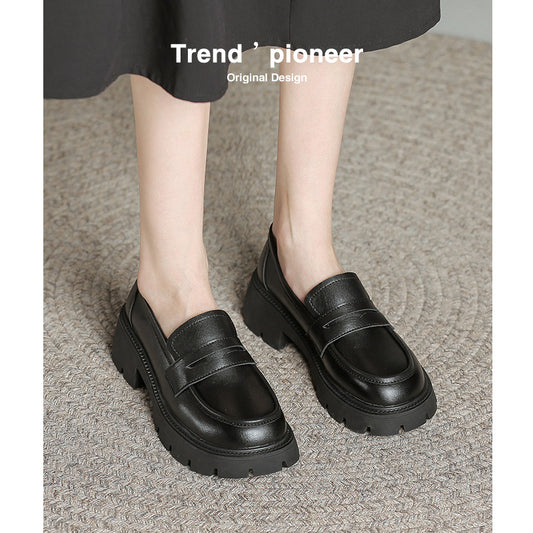 Women's Platform Simple Soft College British Style Loafers