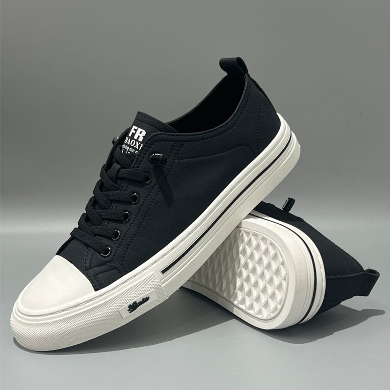 Men's White Surface Genuine Slip-on Summer Men's Board Shoes