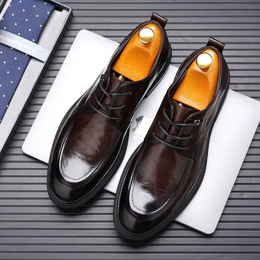 Men's Style Business Formal Wear Trendy Groom Leather Shoes