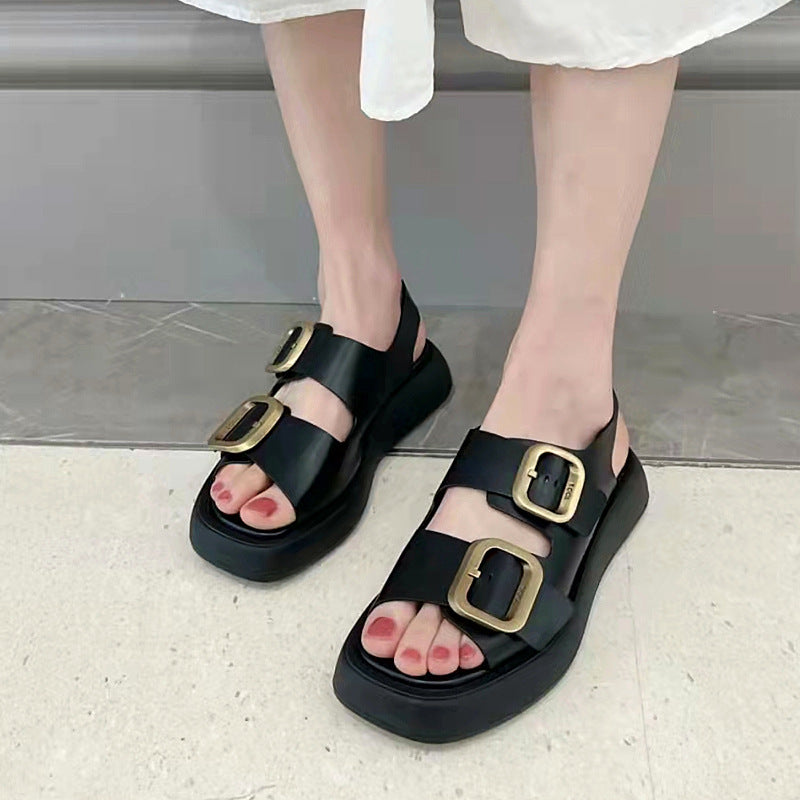 Women's Batch Shredded Potatoes Summer Thick-soled Comfortable Sandals