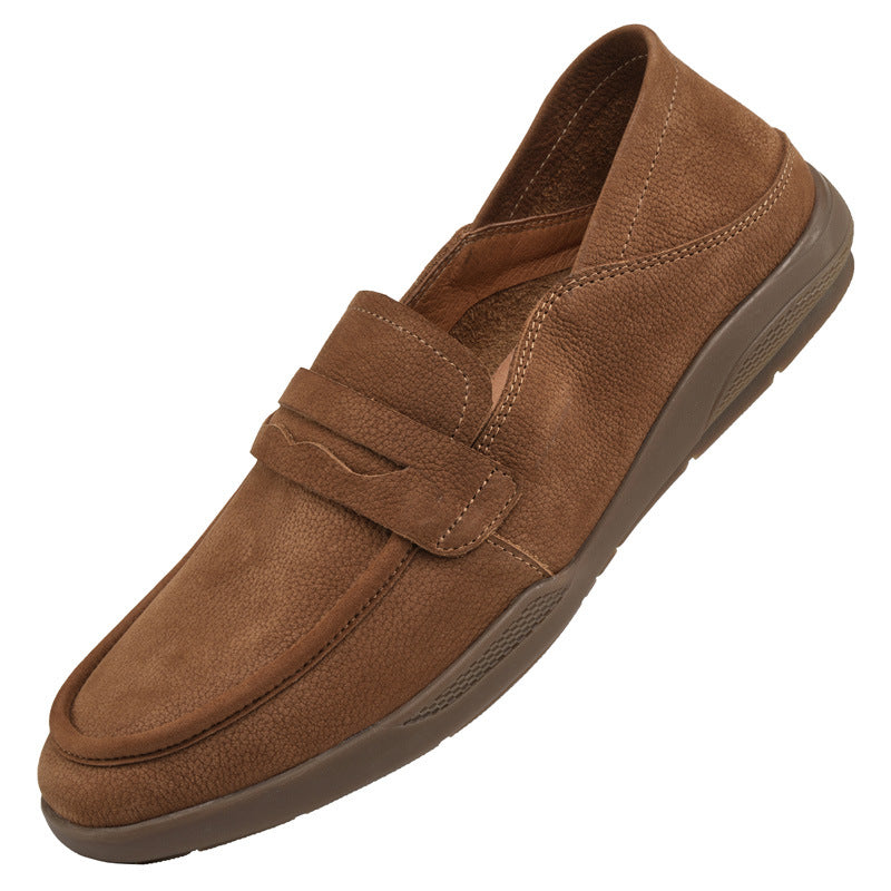 Men's Listed Summer Tide Genuine Slip-on Lofter Soft Bottom Men's Shoes