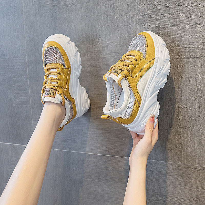Women's Summer Mesh Breathable Height Increasing Insole Platform Casual Shoes