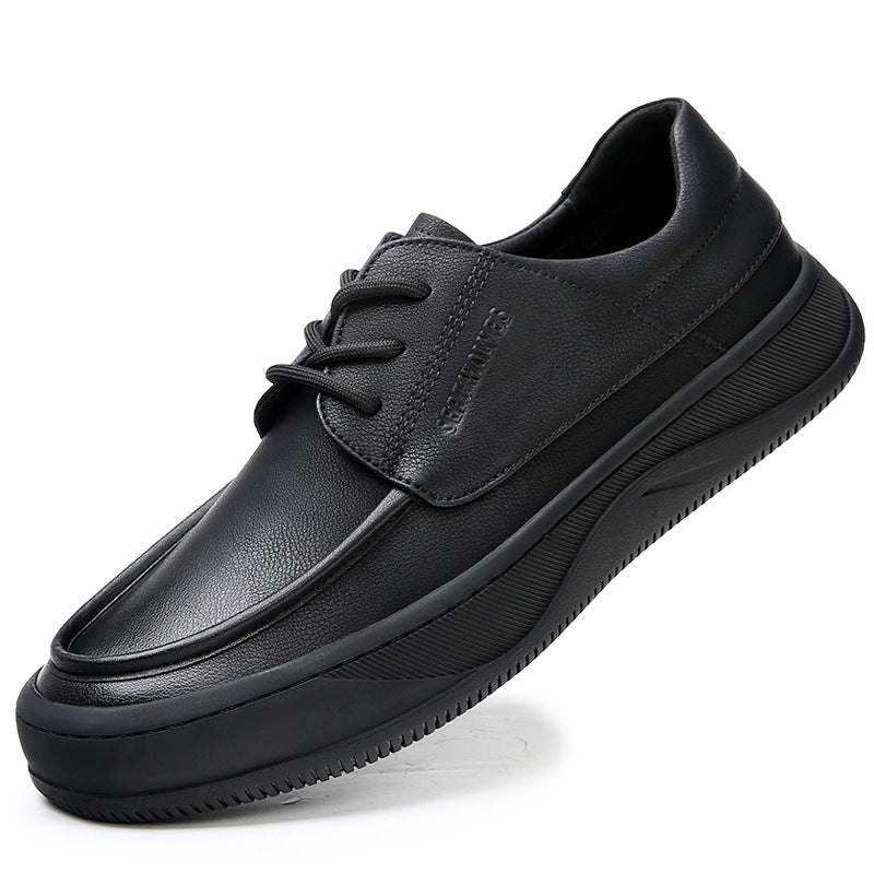Men's Spring Genuine Platform Fashion Trend Comfort Men's Casual Leather Shoes