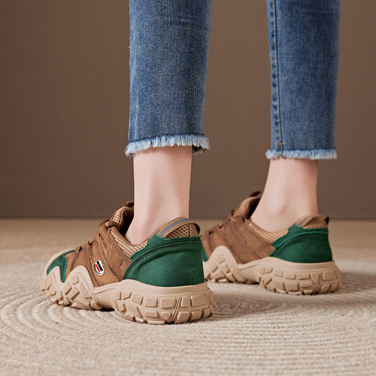Women's First Layer Cowhide Sports Spring Retro Men's Shoes