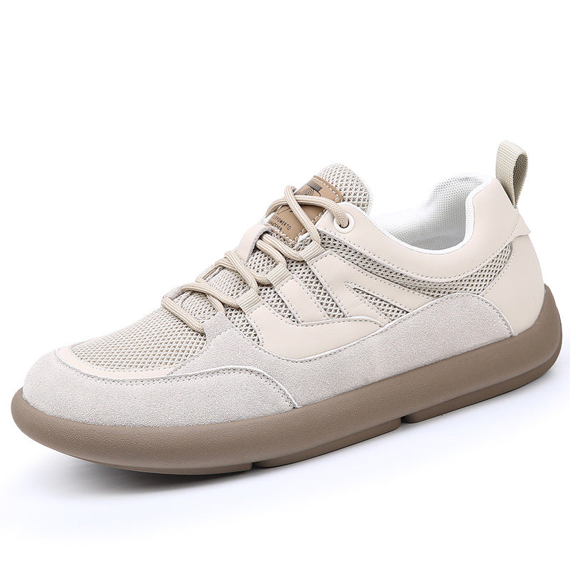 Men's Mesh German Training Summer Wide Toe White Trendy Breathable Casual Shoes