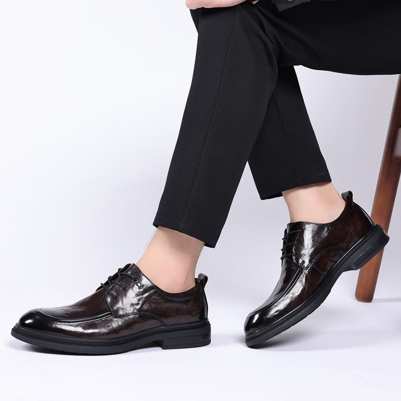 Men's Style Business Formal Wear Trendy Groom Leather Shoes