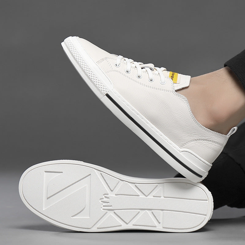 Men's White Fashion Summer Genuine Soft Bottom Canvas Shoes
