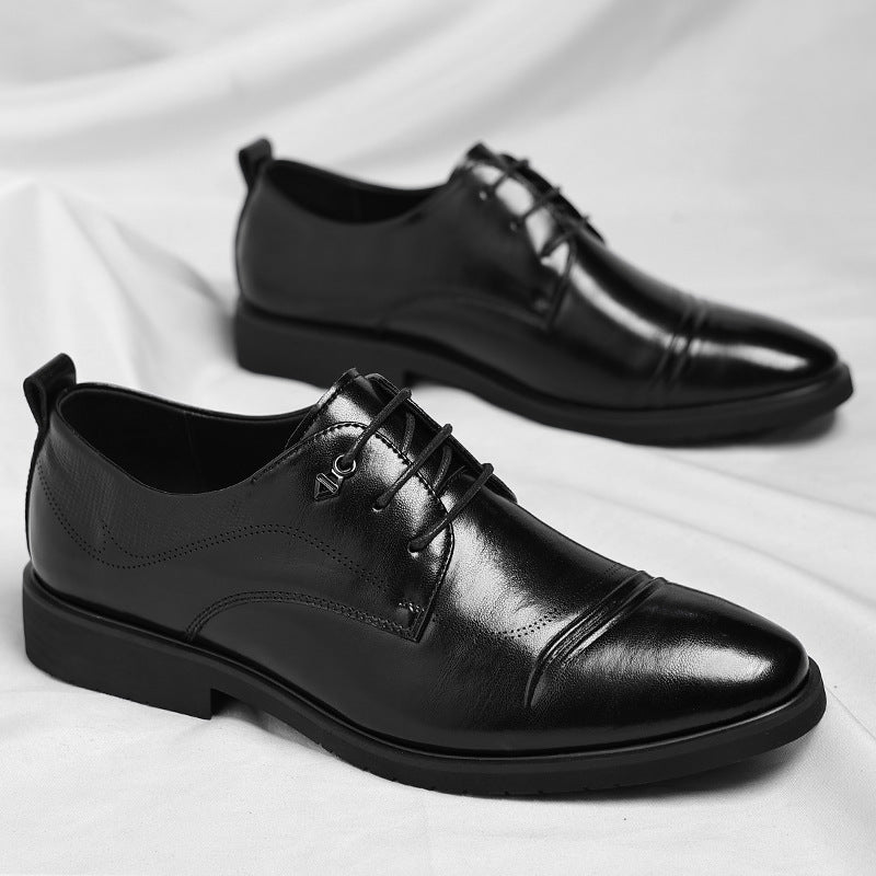 Men's Summer Plus Size Fashion Derby Business Leather Shoes