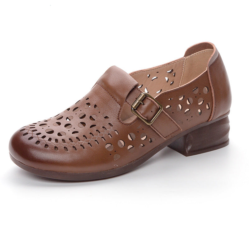 Women's Summer Thick Mid Soft Bottom First Heels