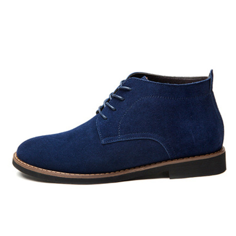 Men's Autumn Swede Pure Matte Cowhide Business Leather Shoes