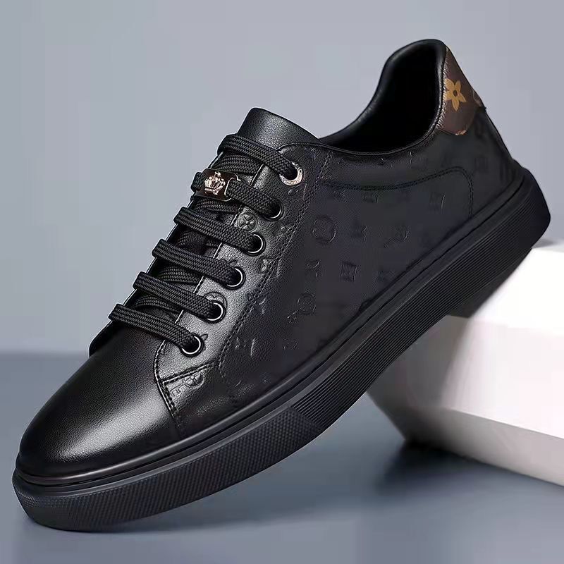 Men's White Breathable Soft Board Full Thick Bottom Green Sneakers