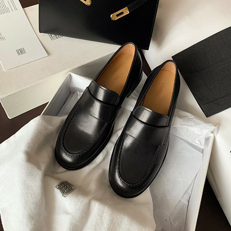Women's Grape Mom British Style Slip-on Lazy Loafers