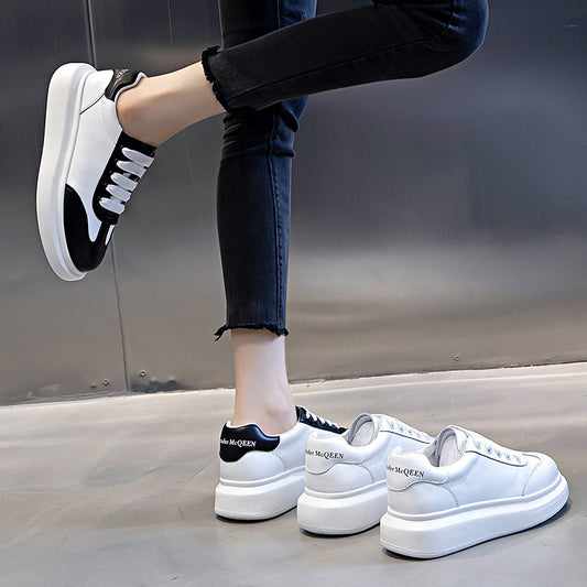 Women's & Men's Layer Cowhide Easy Wear Spring Sports Casual Shoes