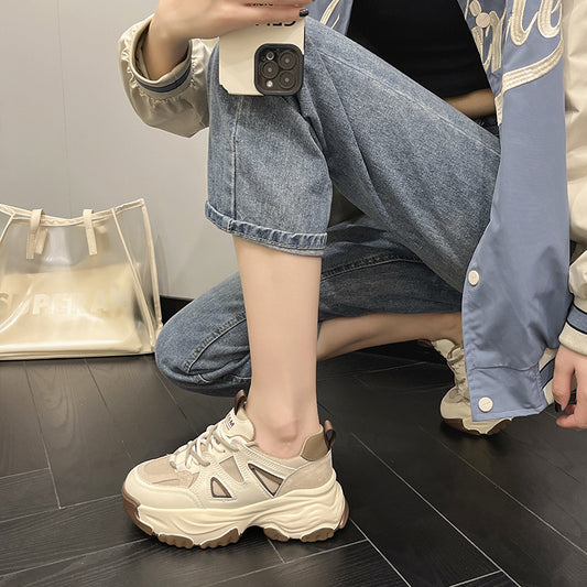 Women's Dad Spring Muffin Platform Mesh Breathable Versatile Sneakers