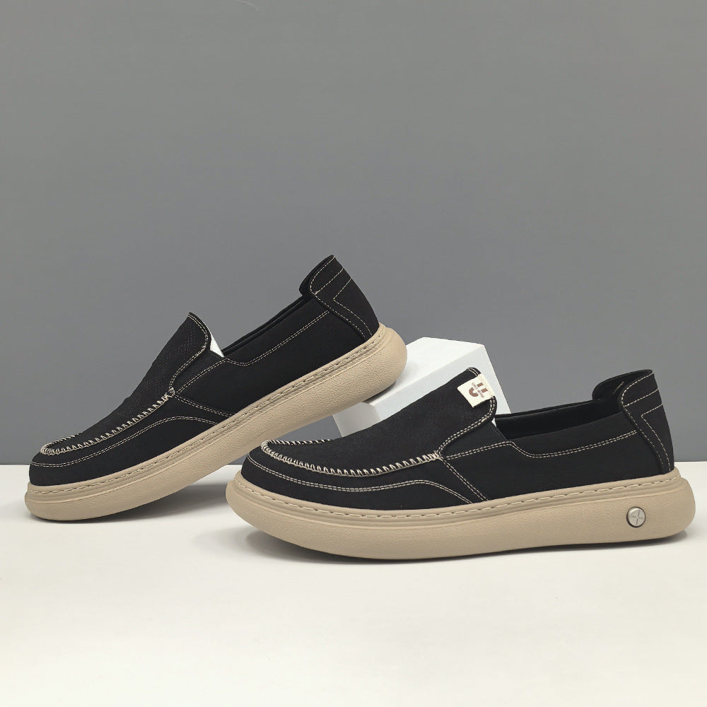 Men's Breathable One Pedal Soft Bottom Ice Canvas Shoes
