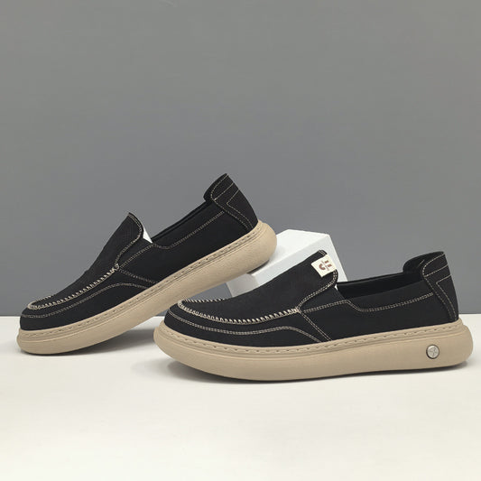 Men's Breathable One Pedal Soft Bottom Ice Canvas Shoes