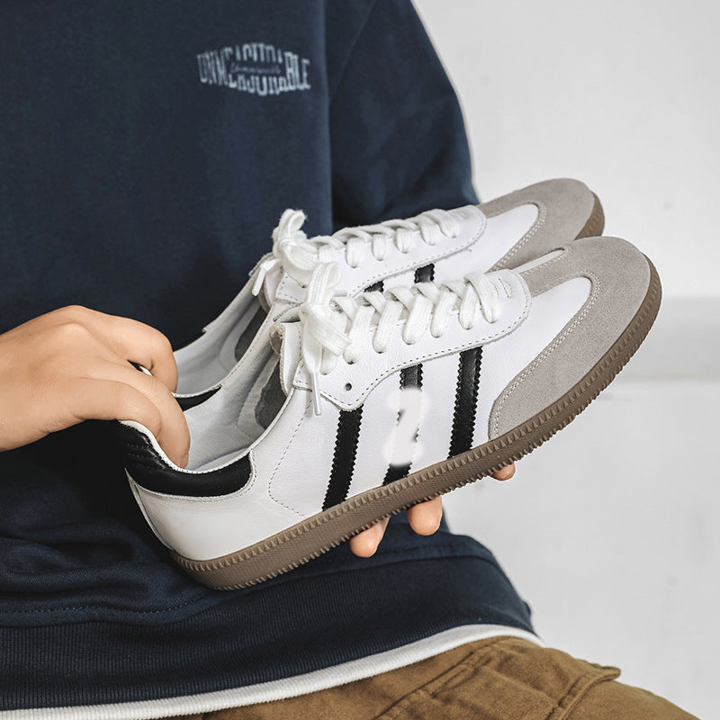 Men's Summer Plus Size Soft Bottom Skateboard Minority White Retro Canvas Shoes