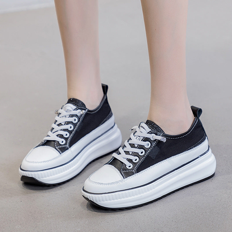 Women's Height Increasing Insole Versatile Thick Bottom Sneakers