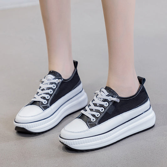 Women's Height Increasing Insole Versatile Thick Bottom Sneakers