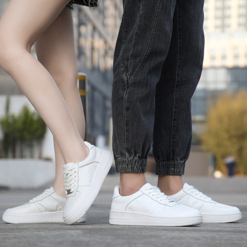Women's & Men's Air Force Couple Cowhide Low-cut Genuine Men's Board Shoes