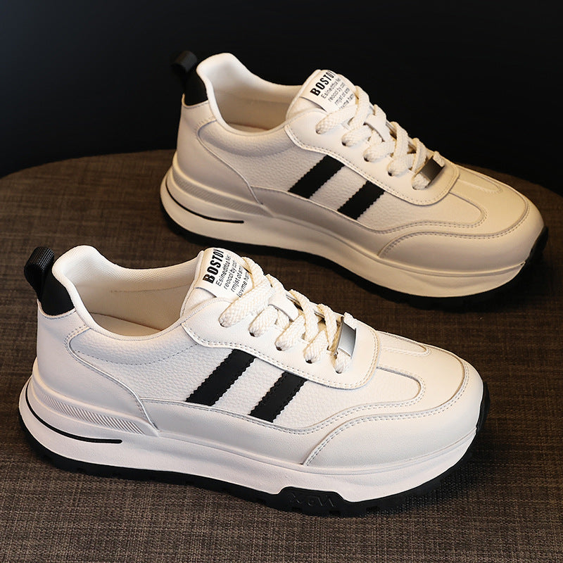 Women's Spring Korean Style White Platform Dad Sneakers