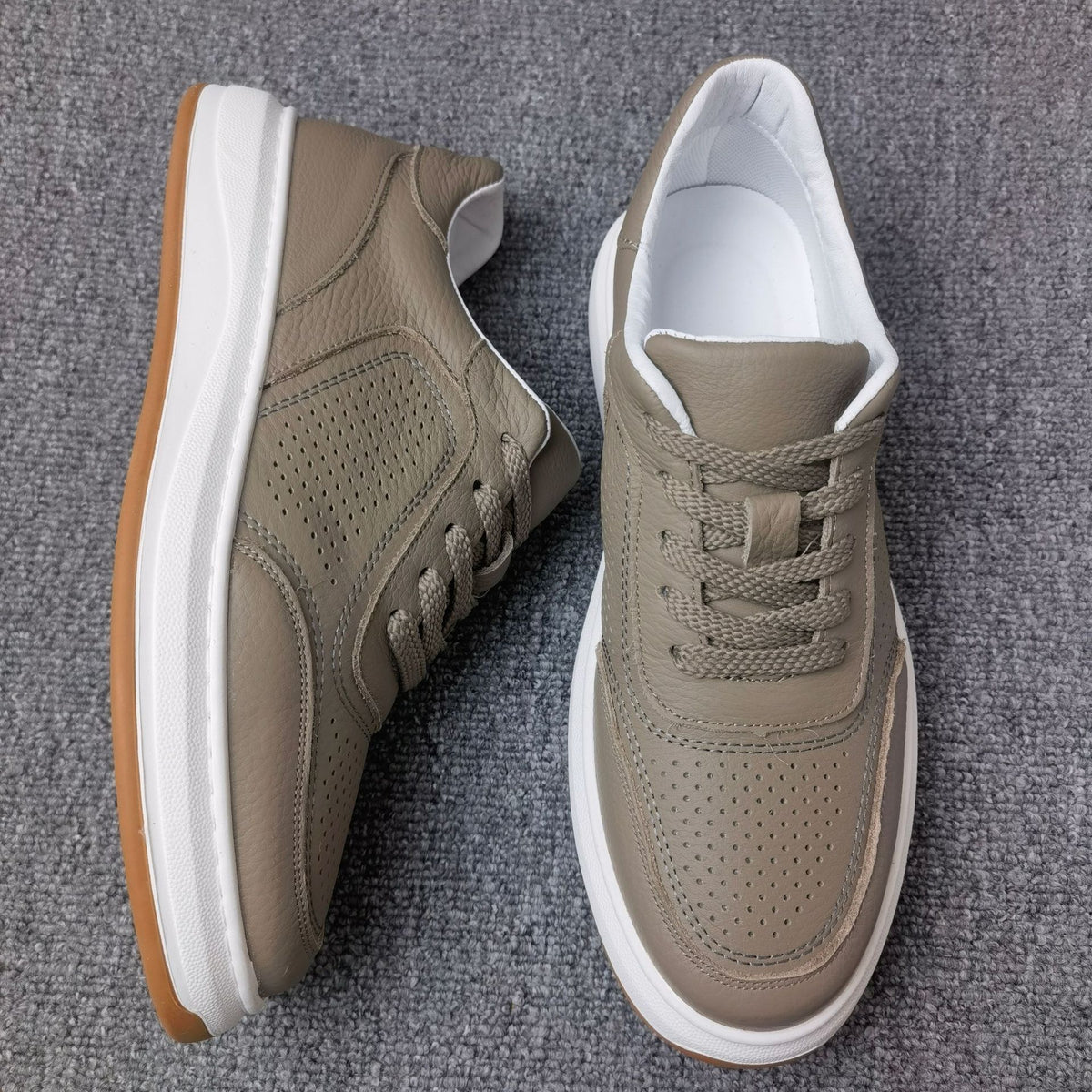 Men's First Layer Cowhide Genuine Breathable Section Casual Shoes