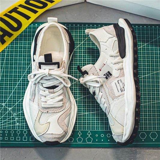 Men's Breathable Versatile Retro Dissoed Sports Thick Canvas Shoes