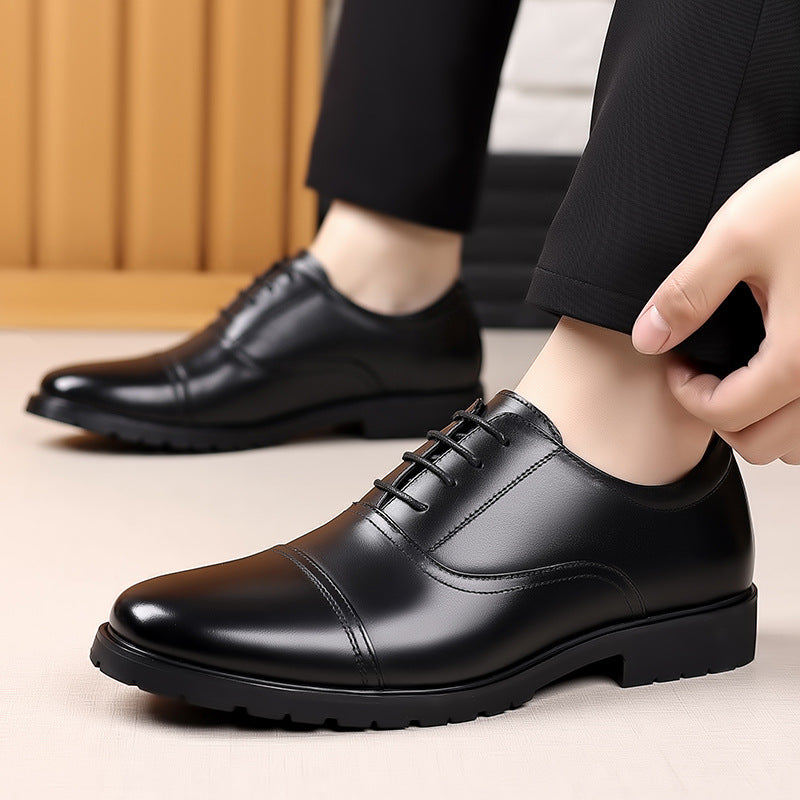 Men's Genuine Business Formal Wear Three Joint Leather Shoes