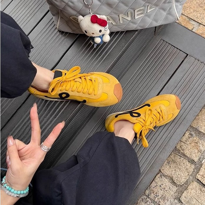 Women's Thick-soled German Training Height Increasing Insole Big Toe Ugly Cute Women's Shoes