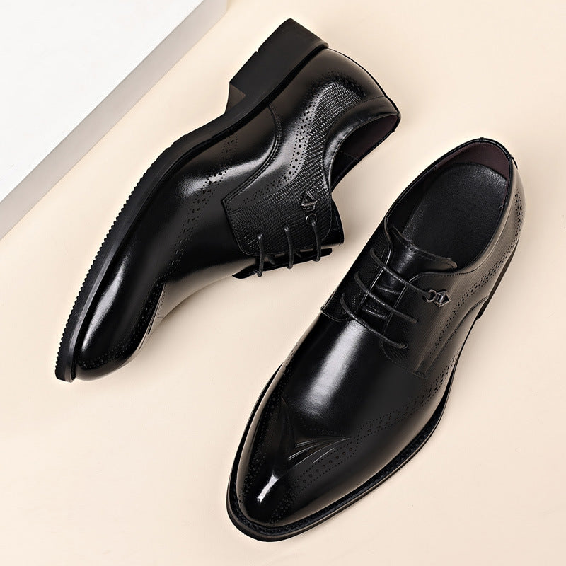 Men's Wear Soft Bottom Breathable Genuine England Style Leather Shoes