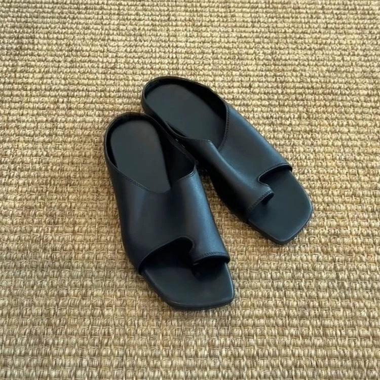 Women's Version Square Toe Covering Outer Wear Summer Sandals