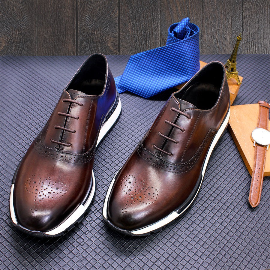 Graceful Men's Durable Pretty Trendy Cowhide Leather Shoes