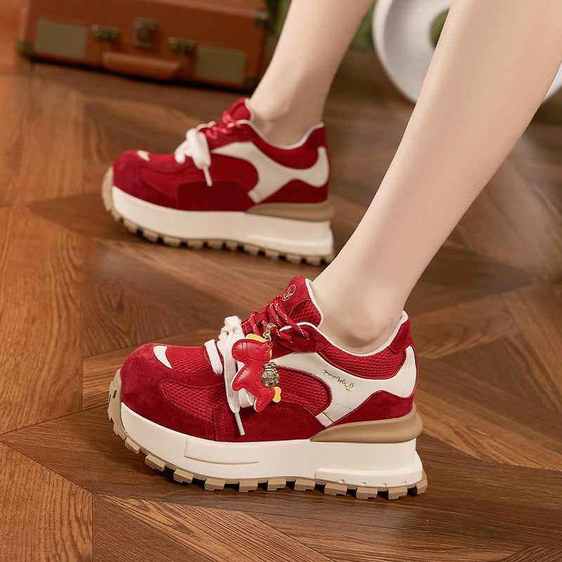 Women's Thick-soled German Training Spring Double Shoelaces Leisure Women's Sports Shoes