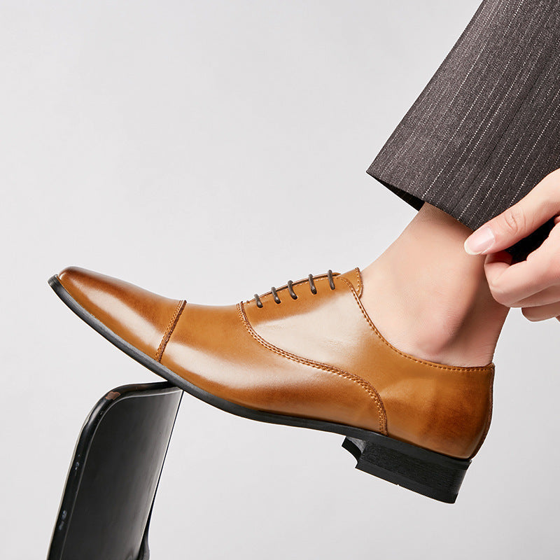 Men's Genuine Formal Officer Wedding Oxford British Leather Shoes