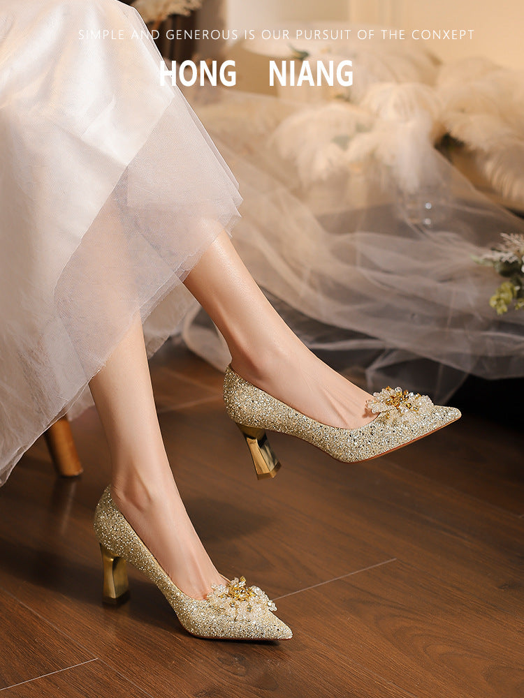 Women's French Wedding High-grade High Dress Banquet Women's Fashion Shoes