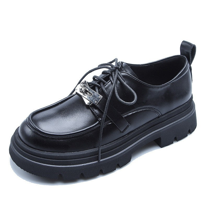 Women's Thick-soled British Style Small Genuine Retro Women's Shoes