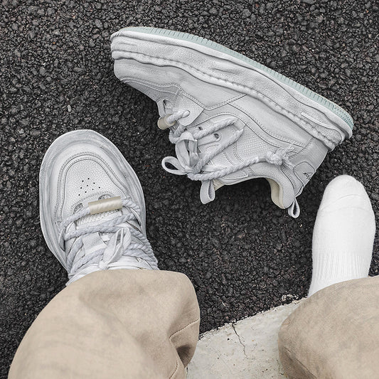 Women's & Men's National Fashion Niche Distressed Invisible Dirty Casual Shoes
