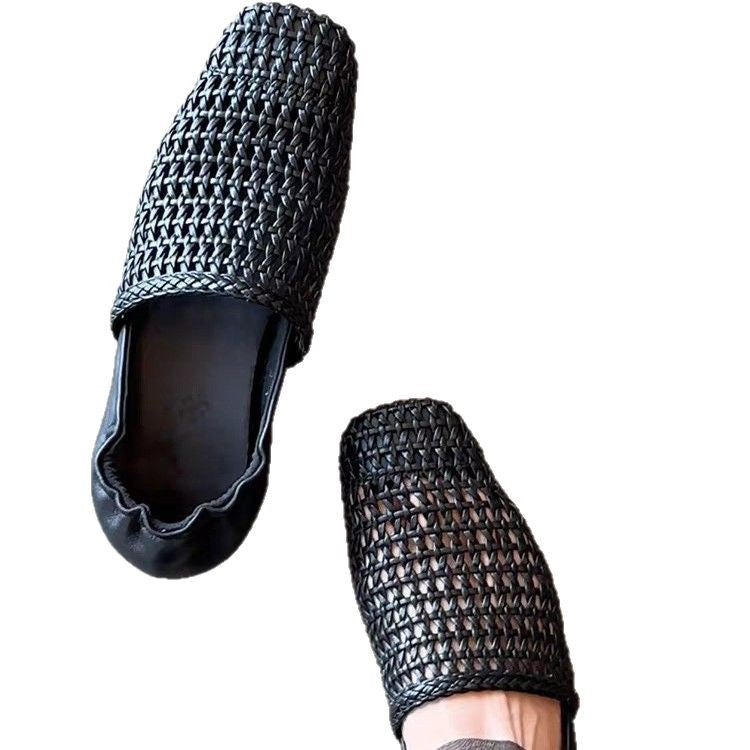 Bag Pumps Female Square Toe Slip-on Casual Shoes