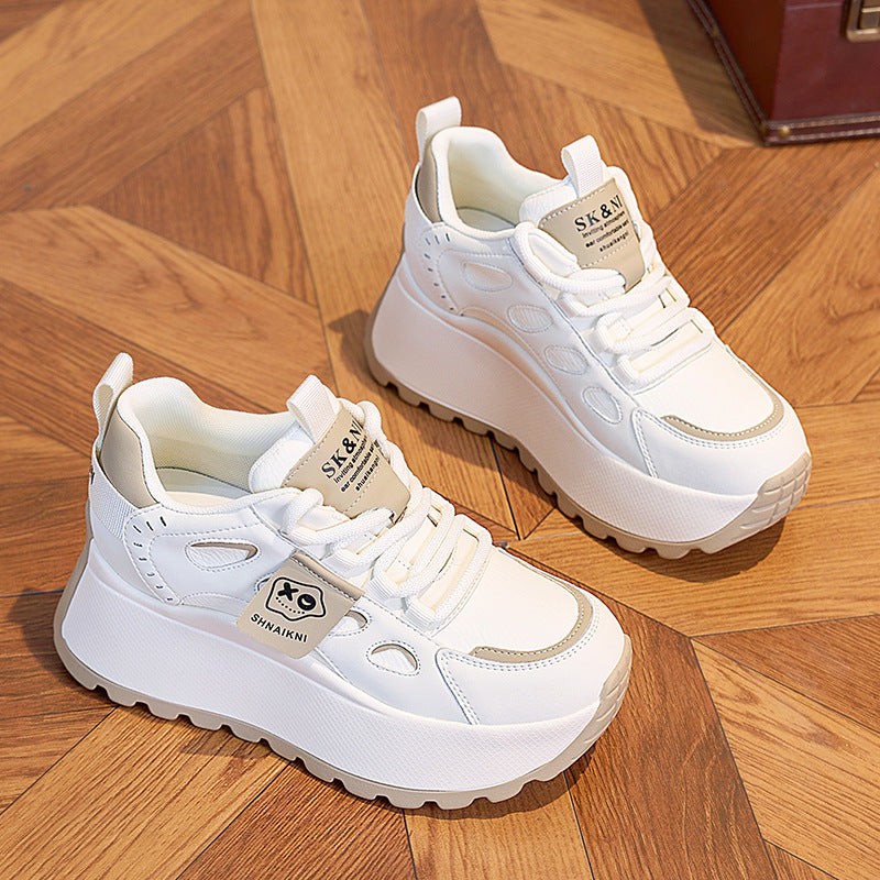 Women's Thick Bottom Heightened Daddy Fashionable Muffin Sneakers