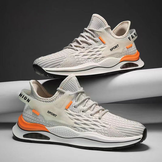Men's Autumn Running Flying Woven Breathable Mesh Casual Shoes
