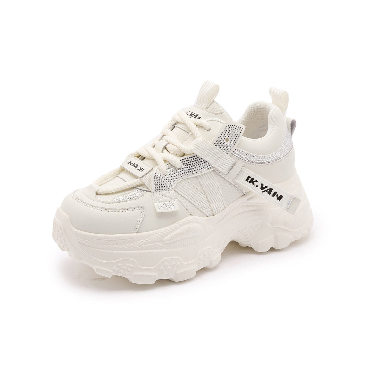 Women's Spring Rhinestone Platform Dad Height Increasing Women's Casual Shoes