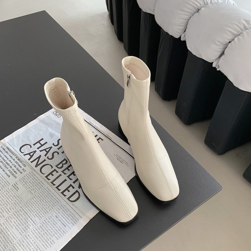 Women's Style Square Toe Thick Thin Fashion Boots