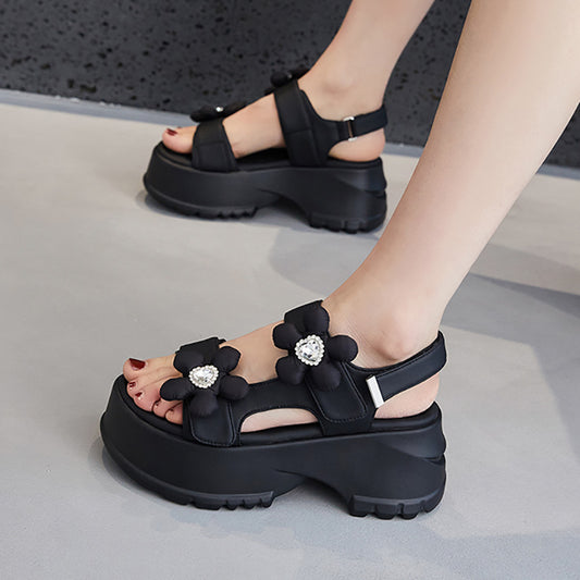 Women's Fashionable Platform Bottom Feeling Small Height Sandals