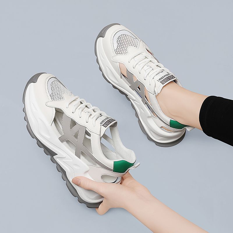 Women's Summer Hollow Breathable Platform Soft Bottom Sneakers